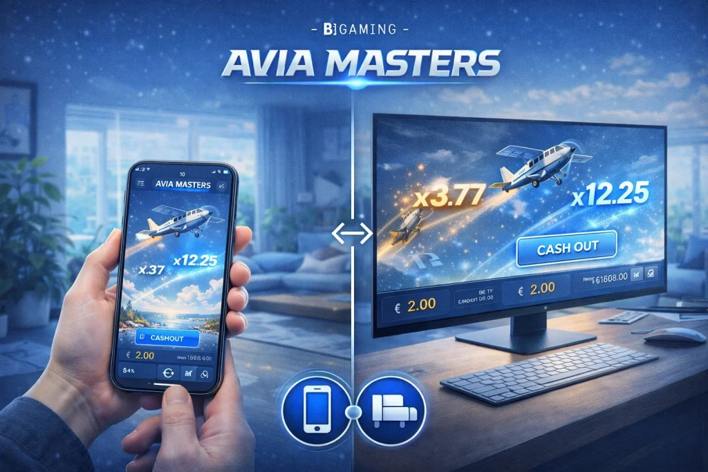 Mobile-friendly Avia Masters vs PC gameplay